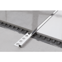 Universelles Dekoratives Q-profil Aus Edelstahl Für Fliesen 0.8cm X 270cm - Glänzendes Silber