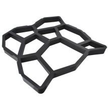 Kibani Große Katzenkopf Pflasterform – Wiederverwendbare Form für kreative Gehwege – 45x45x4,5 cm – Kunststoff – 1,25 kg