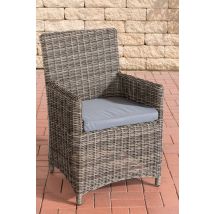 Clp - Polyrattan Gartenstuhl Fontana 5mm Grau-meliert Eisengrau