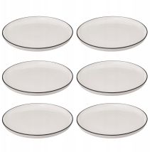 Secret-de-gourmet Alix Set De 6 Platos Porcelana Negro 27 Cm