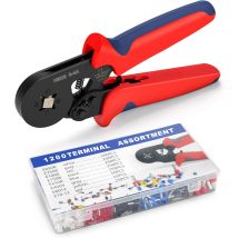 Kit De Herramientas De Engarzado Awg23-7/0,25-10 Mm² Con 1200 Terminales De Cable De Engarzado Eléctrico Aislado Conectores De Engarzado Alicates De 