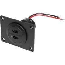 Power Usb-c Doppelsteckdose Pd/qc Mit Led + Montageplatte Belastbarkeit Strom Max.=3 A 12 O - Procar