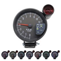 5-zoll-tachometer-kit Mit Schwarzem Zifferblatt Und Zeiger, Bunter Led-tachometer Mit Zeigeranzeige, Piept, Wenn Der Alarm/die Hintergrundbeleuchtung 