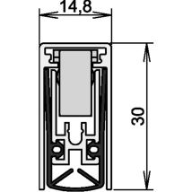 Guarnizione Porta Schall-ex L-15/30 Ws 1-880 1-s.l.708mm Alluminio.argento Per Hlt Athmer