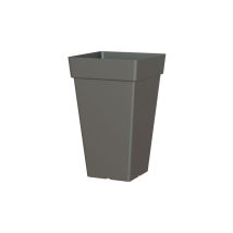 Pot De Fleur Capri Carre Haut 50cm Anthracite - Eda