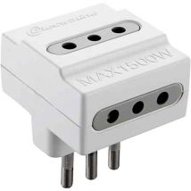 Dreifach-adapter 10a 2p+t - Steckdose 10a 2p+t - Farbe Schwarz
