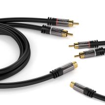 Cordon S-vhs Hq 1yc + 2 Rca Mâles - 1yc + 2 Rca Mâles Longueur 3 Mètres