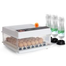 Todeco - Brutautomat Vollautomatisch Für 48 Eier, Automatisches Eierwenden, Temperaturkontrolle, Automatischer Wasserzugabe, Brutmaschine Für 
