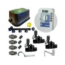 Automatisches 3-zonen-bewässerungsset (24 V) Von Krain Für 32-mm-rohre Inklusive Programmiergerät, Magnetventilen Und Zubehör