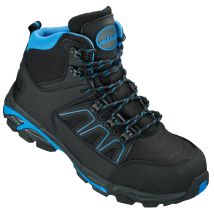 WICA Sicherheitsstiefel Gr.42 – Schwarz/Blau – EN ISO 20345:2011 S3 SRC – Atmungsaktiv – Metallfrei – Rutschhemmend