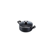 Cacerola Beka Pro Induc 20 cm - Aluminio reciclado - Tapa de vidrio - 2,3 L - Color negro