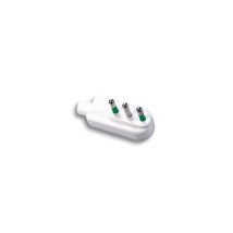 Enchufe con base plana S11 – FANTON – 2 polos – Blanco – Tipo italiano