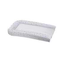 Domiva Matelas Langer Pvc + 2 Eponges Amovibles - Blanc Imprime Etoiles