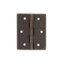 Bisagra Fresada Plana de Latón Bronce 50x40 mm – 24 Piezas – Acabado en Oro Bronceado