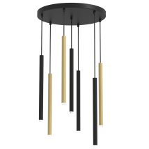 Hängelampe Monza Brass 7xg9 Max 8w Led