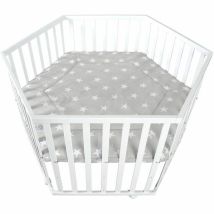 Sechseckiger Spielraum Für Babys Grau, Robustes Und Sicheres Design