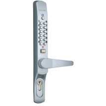 Lokod – Control de acceso por código mecánico para puertas – Instalación rápida sin desmontaje – Acabado gris metalizado