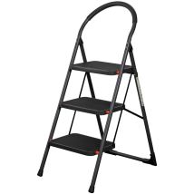 Escalera De 3 Peldaños - Peldaños Extra Anchos Antideslizantes - Carga 150 Kg