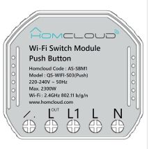 Modulo Pulsante Wi-Fi Intelligente da Incasso – AS-SBM1 – Controllo Remoto Luci – Compatibile con Alexa e Google Home