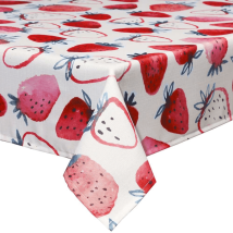 Mantel rojo fresa 140x180 cm – Tratamiento antimanchas – Apto para uso diario y ocasiones especiales