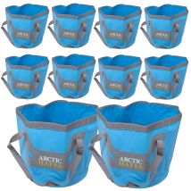 10x Arctic Hayes Cwb20l Collapsible Compact Space Saving Folding 20 Litre Bucket
