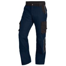Fhb - Pantalon De Travail Homme Bruno 130430 - Bleu Foncé / Noir - 44 - Jambes Standards