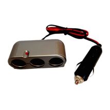 Toma De Cigarrillo Múltiple De 12/24v Htc Equipement Con Toma Heavy Duty Y Cable Rojo De 80cm
