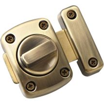 Verrou Porte Interieure Securite Porte D'Entrée Rotatif, Loquets Et Verrous De Portes En Métal Pour Chambre Portail Clôture, Bronze, 55x56mm, Ems220u-