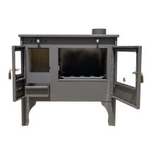 Prometey - Cucina A Legna Eco Retro - 7 Kw Stile Vintage, Efficienza Ecologica, Piastra In Ghisa E Uscita Fumi A Sinistra
