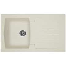 Fregadero De Cocina De Inserción Stradour 1 Bandeja + 1 Desagüe Arena - R Sine - 86 X 50 Cm - Blanco