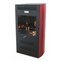 Estufa De Bioetanol Elegance Ventilada Bordeaux 3 Kw – Ventilación De 3 Velocidades, Mando A Distancia – Ideal Para 30 M² – Tecno Air System