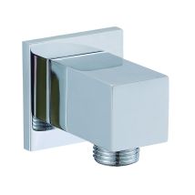 Wandanschlussbogen TT-8333 – verchromtes Messing – quadratisches Design – Durchmesser 30 mm – Anschlussgröße 1/2 Zoll