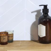 Credence Adhesive - Je Cherche Une Idee - Chevron - Souple - Blanc