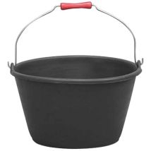 Cubeta De Vendimia Negra Con Asa De Metal Y Asa De 16l - Aluminio Y Plásticos