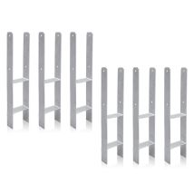 Swanew H-anker 121mm 6 Stück Pfostenträger Pfosten Feuerverzinkt Langlebig Vierkantholzpfosten Für Pfosten 12x12cm