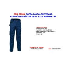 Cofra Pantalón de Trabajo DRILL Azul Marino 60% Algodón 40% Poliéster 245 g/m² – Ropa de Jardinería