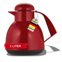 Helios Day - Thermos Rosso, 1 L, 6 Ore, Mantiene Le Bevande Calde E Fredde, Con Supporto Per Bustine Di Tè, Facile Da Pulire, Adatto Per Tè E Caffè
