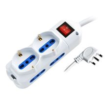 Multipresa 6pos Bipasso + Bipasso/schuko Spina16a +inter 3m