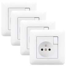Set 4 Prese 16a Con Interruttore – Presa Da Incasso 240v