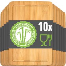 Dunedesign - Set Di 10: Tagliere In Legno Piccolo - 22x15 Taglieri Da Cucina Per Aperitivo