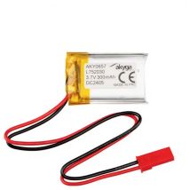 Pacco Batteria X Batteria Ricaricabile Speciale Akyga Lp752030 Lipo 3.7 V 300 Mah