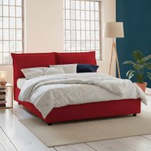 Talamo Italia - Cama Matrimonial Maddalena, Cama Contenedor Con Revestimiento De Tela, 100% Made In Italy, Apertura Frontal, Adecuado Para Colchón Cm 