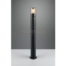 Hoosic Palo Alto Da Esterno Antracite Con Diffusori Fume' E Sensore Di Movimento Ip44 H. 80cm 1 Luce Attacco E27