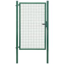 Wellengitter-einzeltor, Zinkp.grün Kst.b., B Mitte-mitte Pf.1020mm, H1750mm - Alberts