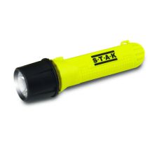 Linterna LED ATEX 1W IP67 – 60 lm – Alcance 130m – Interruptor de goma – Caja ABS amarilla