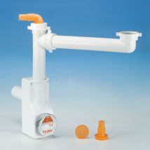 Sifón Inspeccionable Ahorra Espacio Para Fregadero De 1 Cubeta, Salida Ø40, Color Blanco Lira Spazio 1nt 9.1289.01 Blanco - Ø40