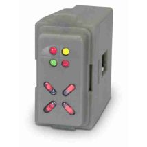 Insertador direccionado gris/plata para sistemas de alarma – Compatible con M4 y M4LED – 4 LED de estado – ETR, ET4, NET, VIDOMO, TITANIA