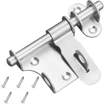 1pcs)12cm Sliding Door Lock Stainless Steel Hasp Latch Thickened Strong Durable With Padlock Hole Bathroom Kitchen Garden Bedroom Cabinet Outdoor 