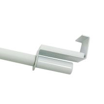 2620 - Asta Per Tenda Estensibile In Metallo, Ø 9 Mm, Allungabile Da 40 A 60 Cm, Colore: Bianco - Gardinia