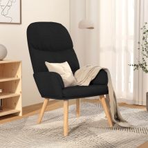 Chaise Chaise De Relaxation Noir Tissu Chaise De Salon 30258